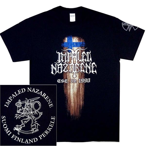 

impaled nazarene suomi finland perkele shirt s m l xl 2xl 3xl black metal t-shirt tshirt спорта толстовка с капюшоном толстовка