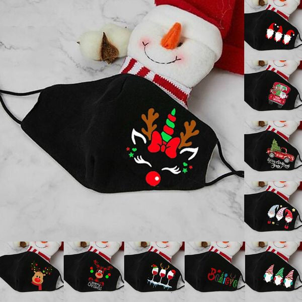 

mouth protection face 1pc earloop 2021zwashable christmas elk for print mask mascarilla de navidad#50