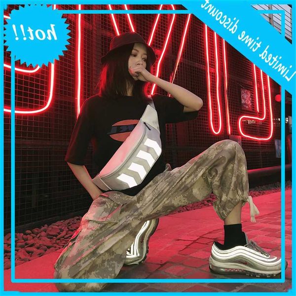 

sack reflecting light pak men oxford casual travel heuptas hip-hop fanny pack hip hop chest phone pocket