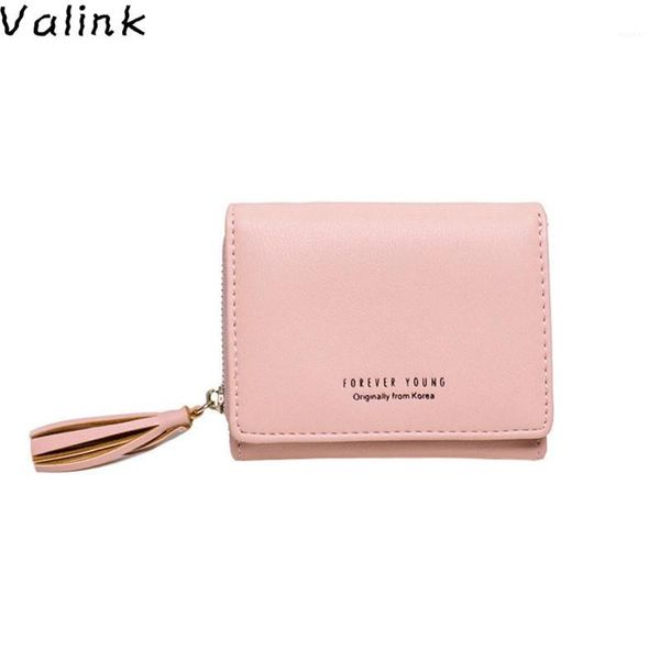 

wallets valink 2021 women pu leather small wallet holder multi-functional three fold female bag carteras1, Red;black