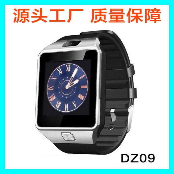 

phone dz09 smart watch bluetooth gift watch insert card touch screen watch, Slivery;brown