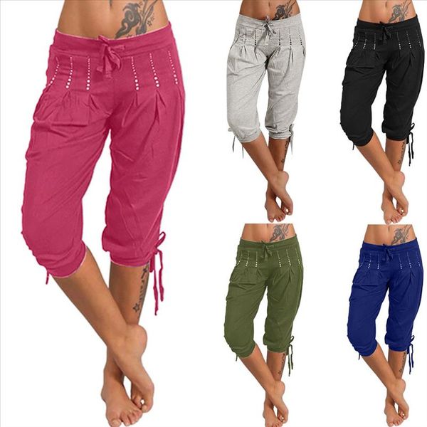 

ng women fashion summer damenloose haremshose capri baggy harem pants women drop shipping good quality, Black;white