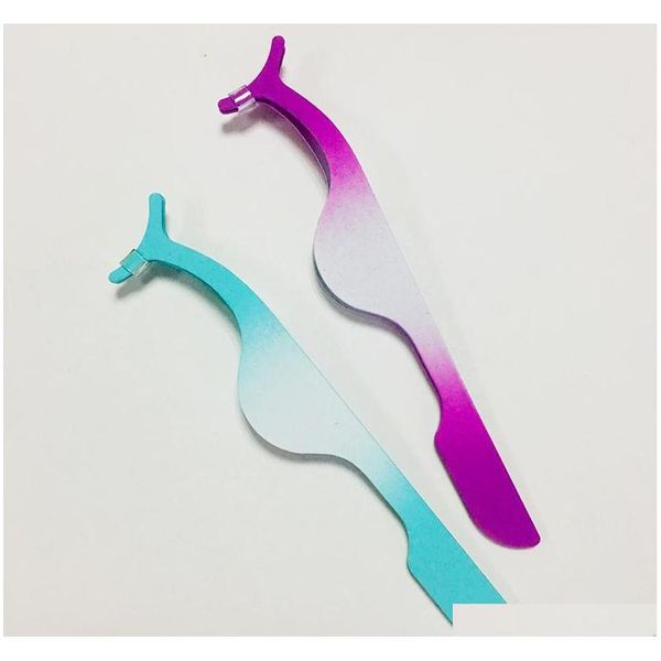 

lashes tweezer multi color eyelash extension tool stainless steel spray rubber plastic multifunction partial sticker fals qylxwl sweet07