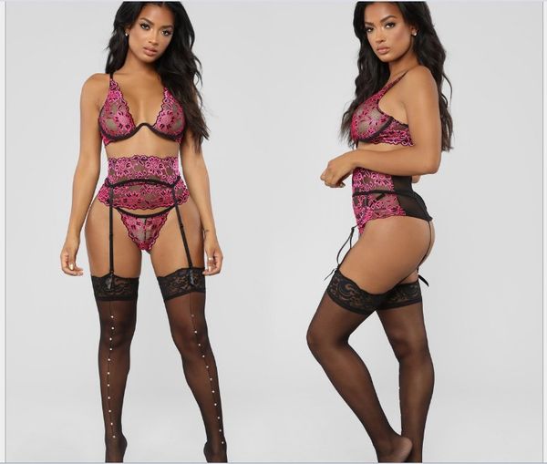 

underwear wholesale ladies underwear women' split style underwear suit factory direct sale, Red;black