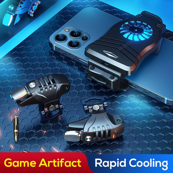 

контроллер мобильных игр триггеры телефонов радиатор 2in1 смартфон универсальный кулер вентилятор стрелок l1r1 геймпад джойстик