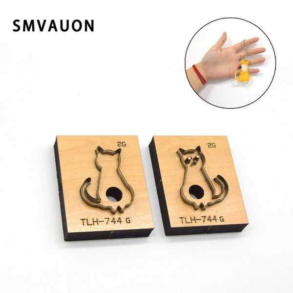 

smvauon christmas fashion cat wood mold cutting diy new keychain steel leather bag suitable for big ssizzix machines q1127