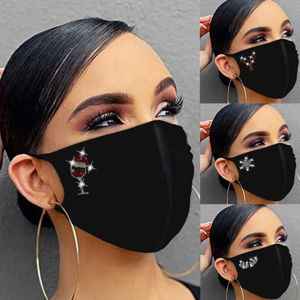 

1шт black face многоразовые моющиеся ткани хлопок с принтом mouth caps моды забавного конструктора multiple маска masque femme