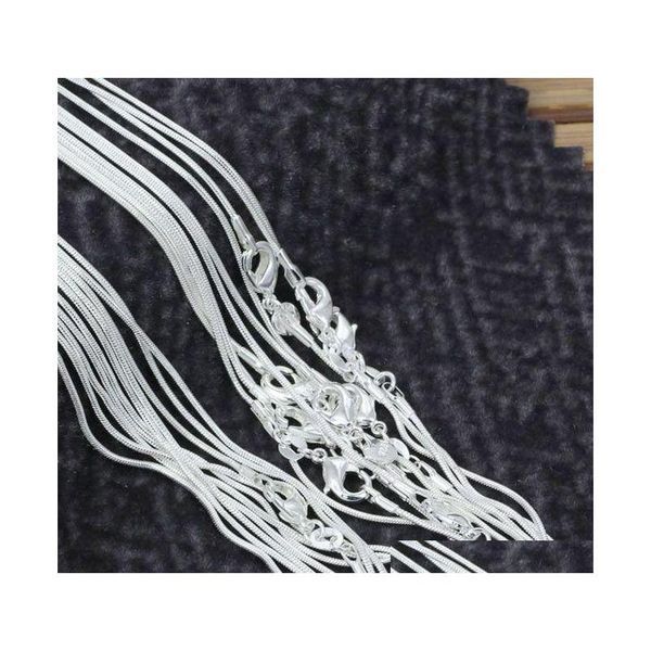 

925 sterling silver snake chain necklace 1mm 26in 28in 30in 32in 36in 38in long size king size chain necklaces ethau
