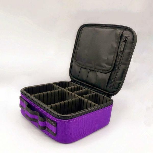 

women new travel makeup bags purple professional cosmetic storage organizer make up case for cosmetics pouch beautician suitcase