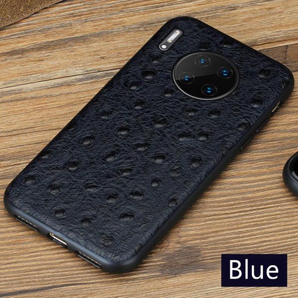 

genuine leather ostrich skin phone case for huawei p10 p20 p30 pro lite mate 20 30 pro back cover for honor v9 bbypoe packing2010