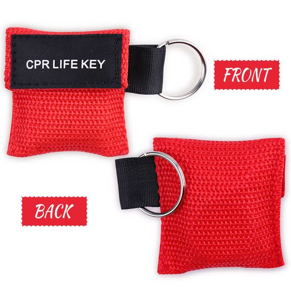 

disposable first 50pcs cpr resuscitator mask 30:2 aid skill training face shield breathing mask qupj