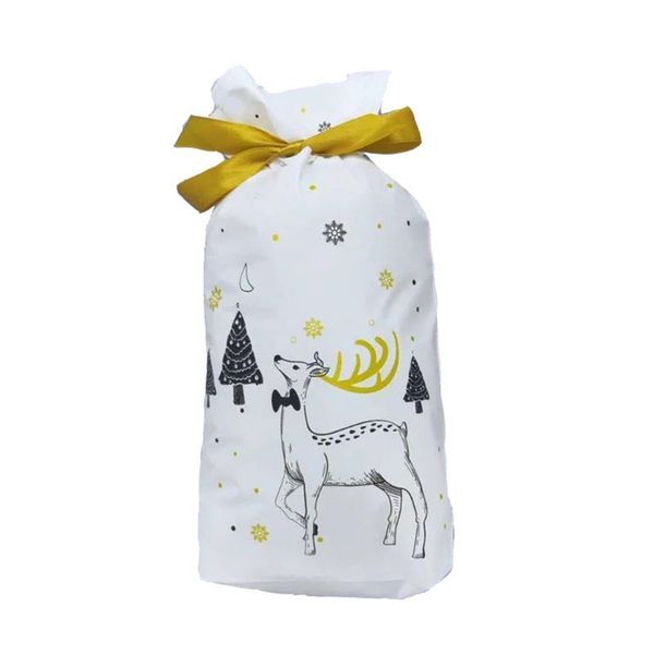 

new white christmas deer bear party gift drawstring 2020 packing stocking bags