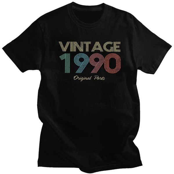 

mens vintage 1990 original parts short sleeved tshirt 30th 30 years old birthday gift apparel sport hooded sweatshirt hoodie men t shirt