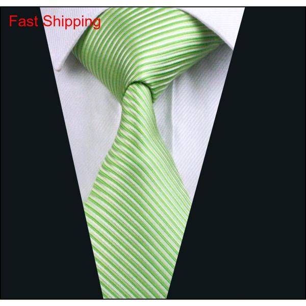 

wedding green stripe silk mens tie set hankerchief cufflinks jacquard woven tie set business work formal meet qyletz nana_shop, Black;blue