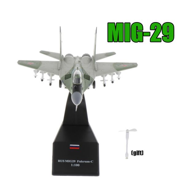 

1/100 mig-29 russian fighters diecast aircraft model