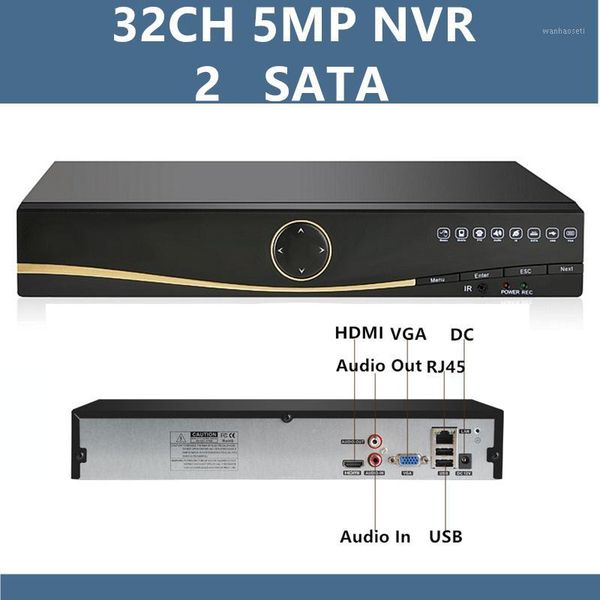 

32ch*5mp h.265 nvr network digital video recorder dvr 2 sata max 2*8tb onvif xmeye cms motion detection p2p cloud surveillance1, Black;white