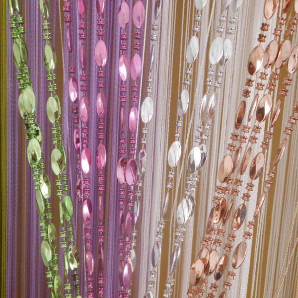 

zidetang string bright button beaded door curtain deco fringe tassel door room divider curtain panel window screen