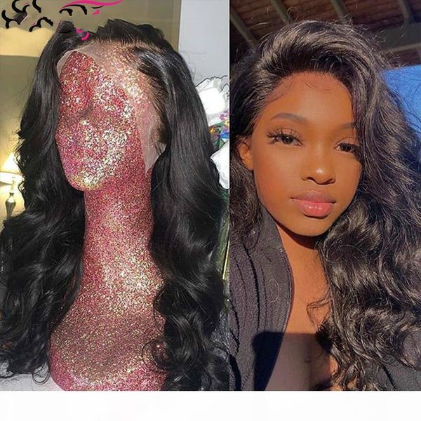 

360 transparent lace frontal wig body wave wig pre plucked 360 full lace wig human hair wigs for black women skin melt 130 remy, Black;brown