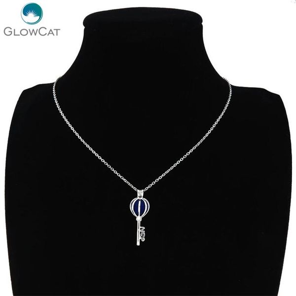 

k164 silver 31мм ключ диффузор медальон ожерелье из бисера клетка цепи нержавеющей стали аромат эфирное масло диффузор locket jllfbp home003, Black