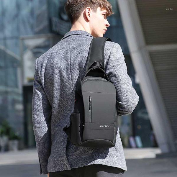 

new multi-function large capacity messenger bag men's chest bag usb charging waterproof crossbody fashion shoulder male1