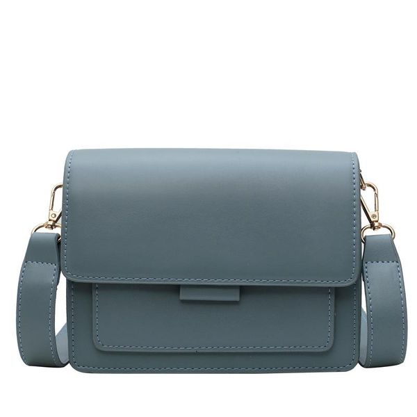 

2020 new pu leather solid casual single shoulder bag autumn winter fashion versatile vintage luxury small square women's bag