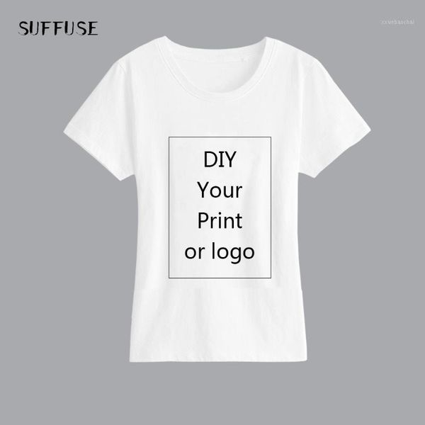 

custom printed t shirt for women diy picture text print white lady slim tees heat transfer process1