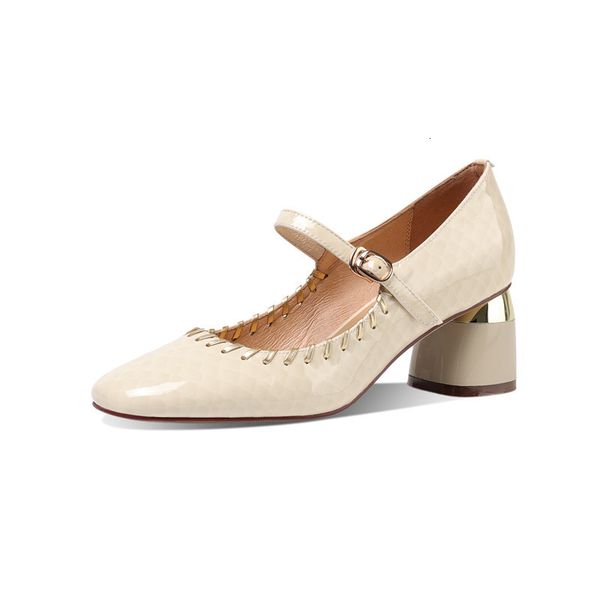 

new genuine 2021 high-fashion feminine pumps spring two colors party apricot shoes eu9t, Black