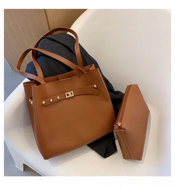 

casual large capacity tote bag women shoulder bags fashion solid color women's handbag and purse pu leather women's bucket bags c1, Black;red