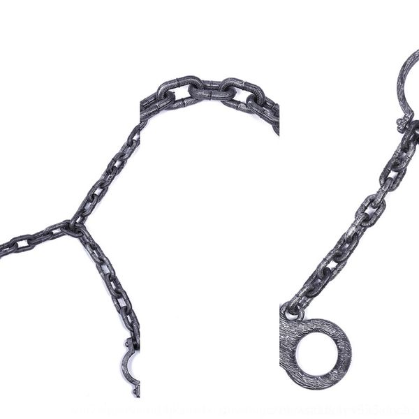 

y2pnm halloween show funny props haunted props prisoners show plastic handcuffs foot cuffs funny and house chains ocd0j