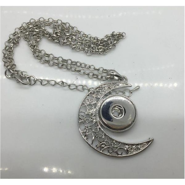 

moon ginger snap jewelry pendnat women fashion diy silver pendant necklace snap jewelry fit ginger snap wmtqtl beauty888