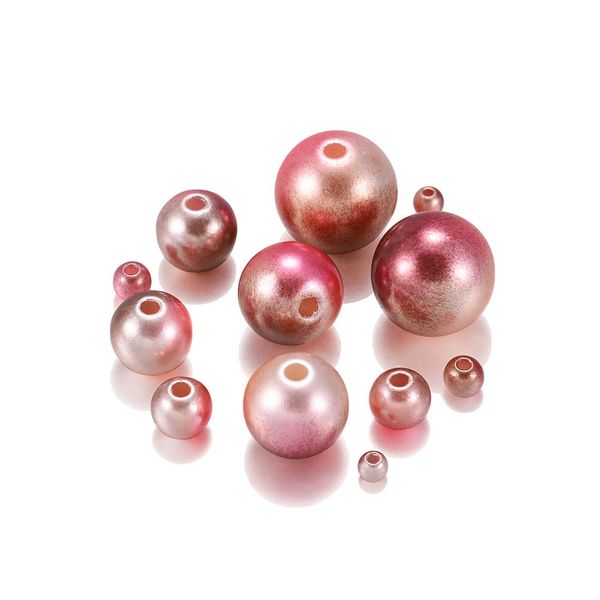 

multi size mixed 3 12mm straight hole acrylic imitation pearl rainbow color plastic abs beads diy for jewelry making accessories h bbytgg