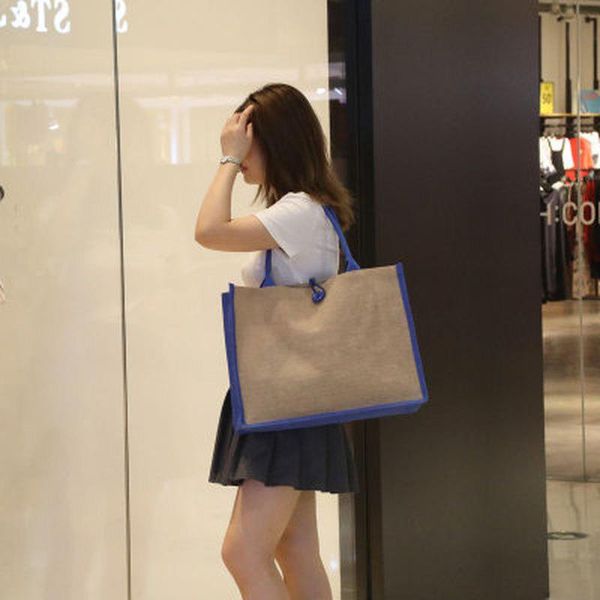 

natural yellow color handbag sack large capacity single shoulder to restore ancient ways single shoulder bag tote bag