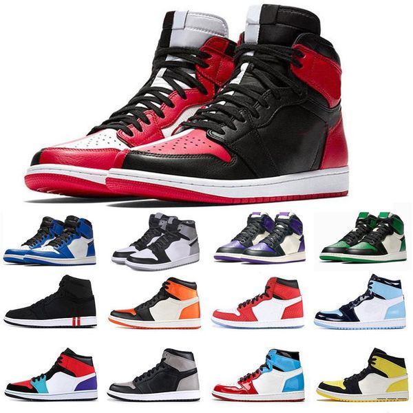 

2020 mens basketballs shoes new arrival 1 high og mid royal blue 1s 3 black metallic gold unc men women sneakers trainers fg6p