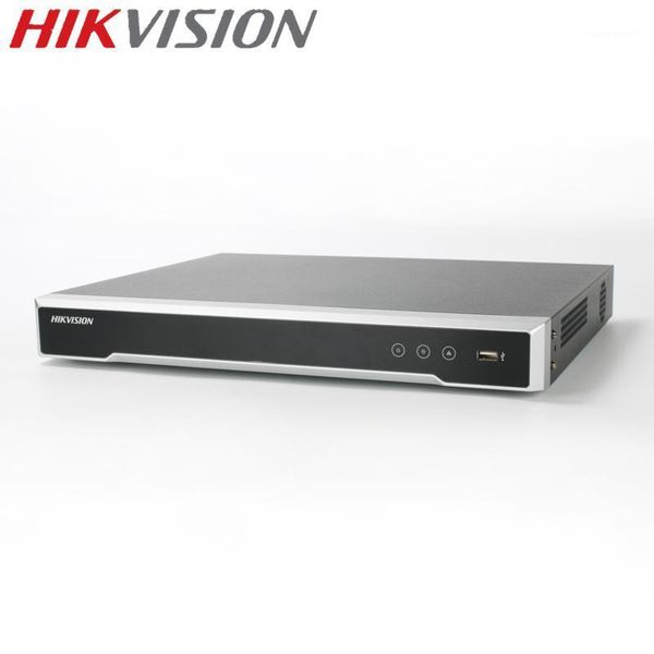 

kits hikvision embedded plug & play 4k nvr ds-7608ni-k2/8p international version with 8 poe ports support onvif hik-connect wholesale1, Black;white