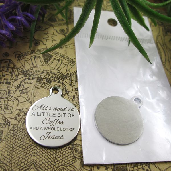 

40pcs--"all i need is a little bit of coffee"stainless steel charms more style for choosing diy charms pendants for necklace, Bronze;silver