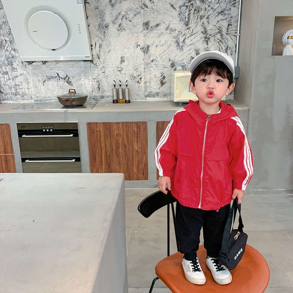 

baby's version autumn aokids korean boys' foreign sle assault coat hoodie sports et children's wear 929q, Black