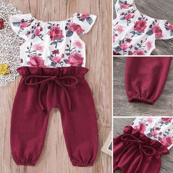 

toddler baby girls floral romper bodysuit playsuit outfits kids clothing sunsuit