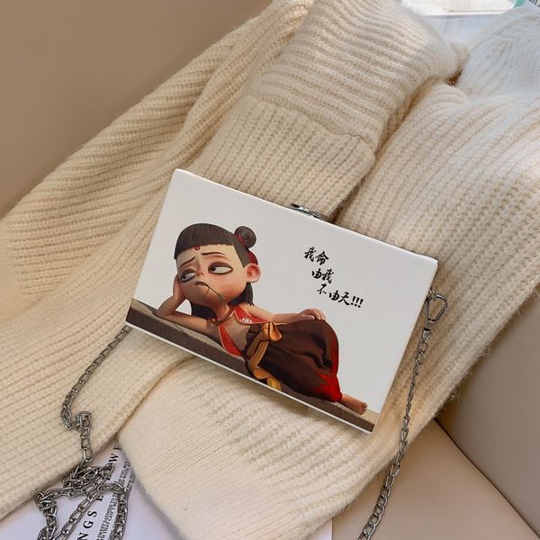 

women's 2020 new online celebrity messenger shoulder small square ins shoulder bag cartoon student small square bag md3w4
