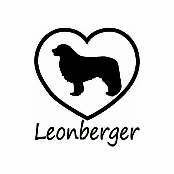 

11cm*12.5cm leonberger cartoon creative personality car stickers vinyl decal black silver c5-0046