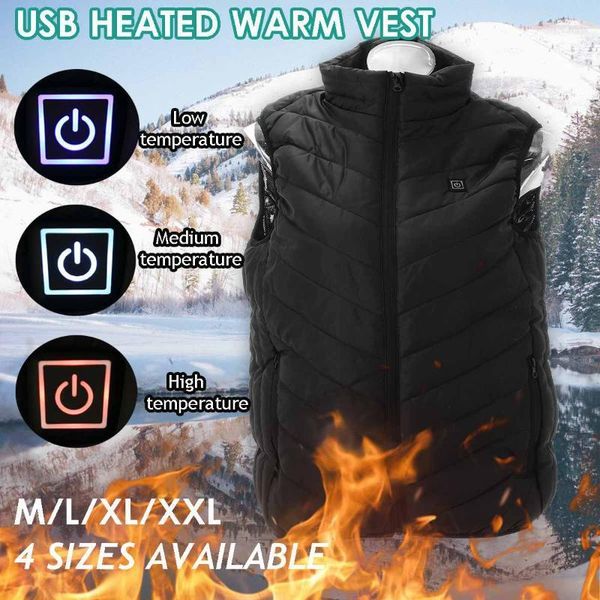 

outdoor t-shirts usb electric heated vest warm winter heating coat jacket travel cloth backpacking camping hiking vests women men1, Gray;blue