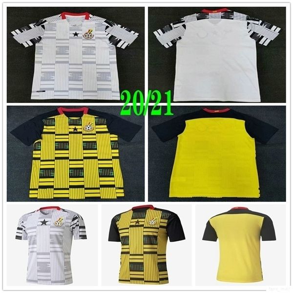 

2020 new national team ghana soccer jerseys j.ayew thomas schlupp kudus caleb ekuban owusu custom 20 21 home away football shirt uniform, Black;yellow