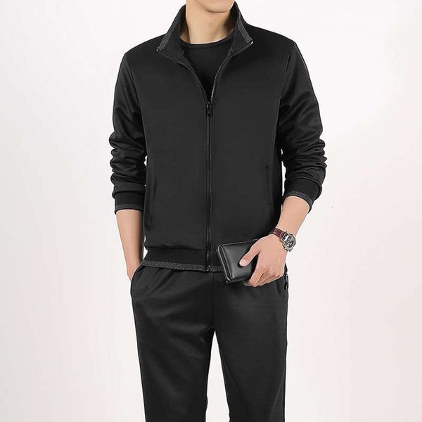

thin elderly autumn spring style and dad's big size middle aged men's sportswear two piece set 60 / 50, Gray