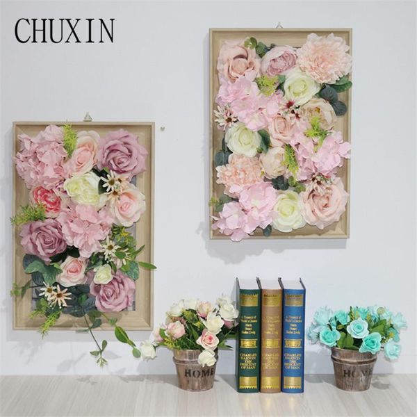 

artificial flower fake silk p frame flower wall decoration floral home restaurant wall hanging tv background
