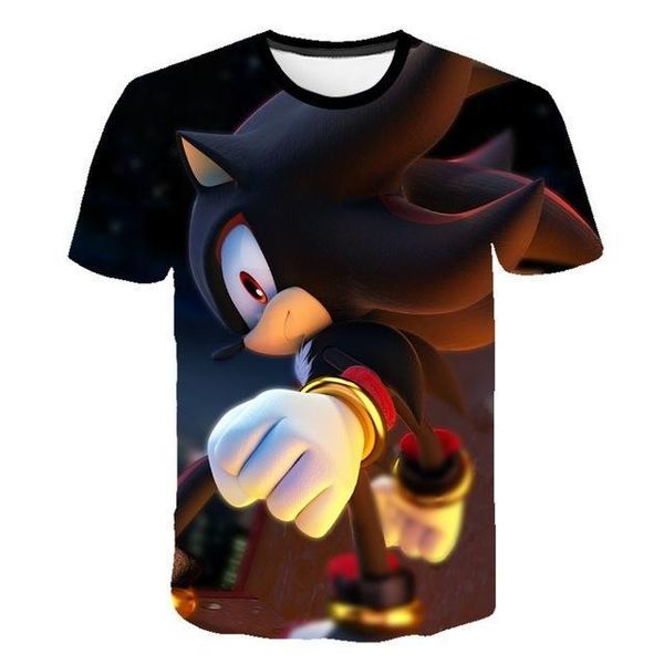 

3d sonic hedgehog cartoon boys and girls summer 3d print shirts aesthetic humor humor men clothing