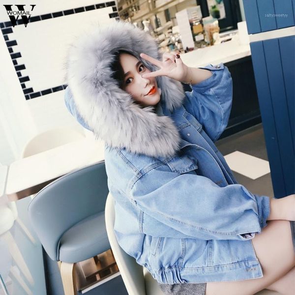 

women's jackets women warm denim short coat collar jacket slim winter female zipper hooded brand cotton coats outwear 2021 1, Black;brown