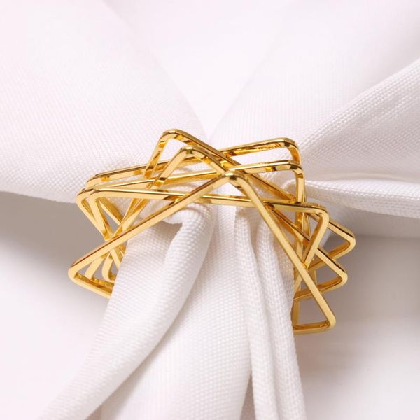 

napkin rings 6pcs star buckle polygon and tissue ring