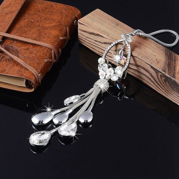 

wholesale shiny crystal for car rearview mirror pendant diamond hanging named white
