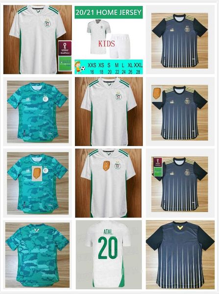 

man kits kit 2020 2021 # 7 mahrez home soccer technys 20 21 # 20 atal две звезды феггули bennacer футбол футбол маоллот де ноги униформа, Black;yellow