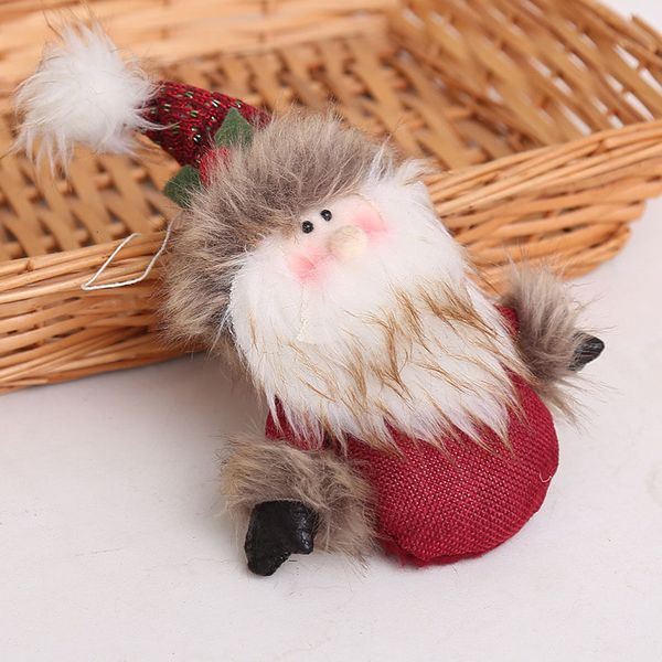 

1pcs lovely doll santa claus snowman christmas tree pendants hanging ornaments new year xmas decor home party decoration 62836