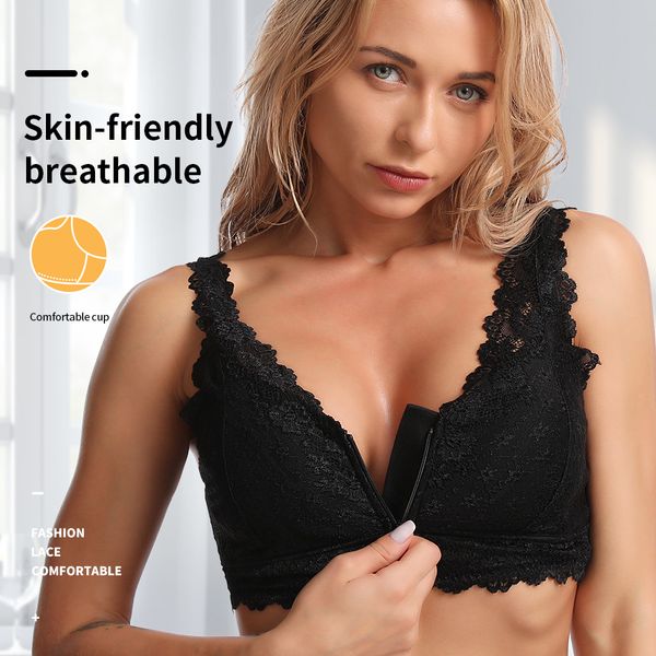 

women underwear bralette push up strapless lace plus size female invisible bra soutien gorge biustonosz 201204, Red;black